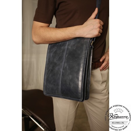 Кожаная сумка "Митчел" (чёрная)